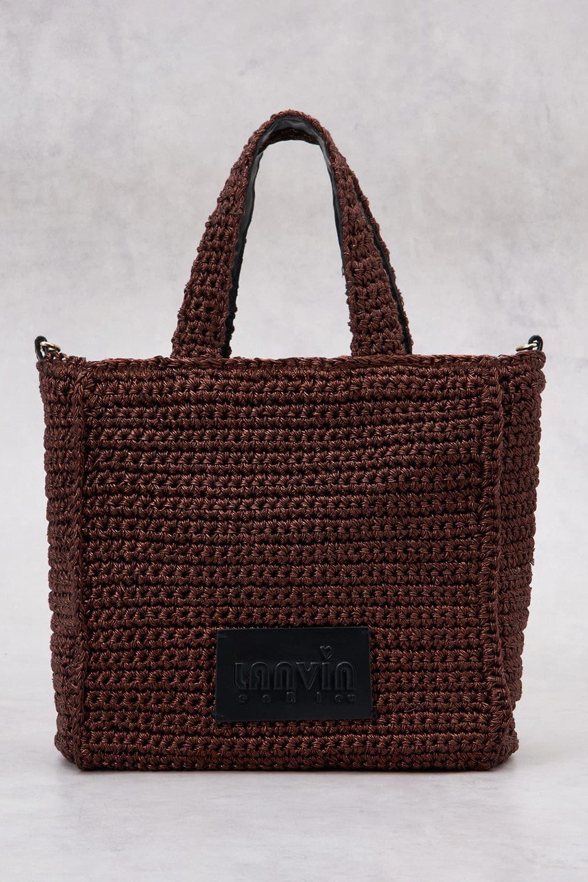 ランバン オン ブルー/LANVIN en Bleuの【予約販売】メタリック編み込みトートバッグ(ブラウン/3646007)