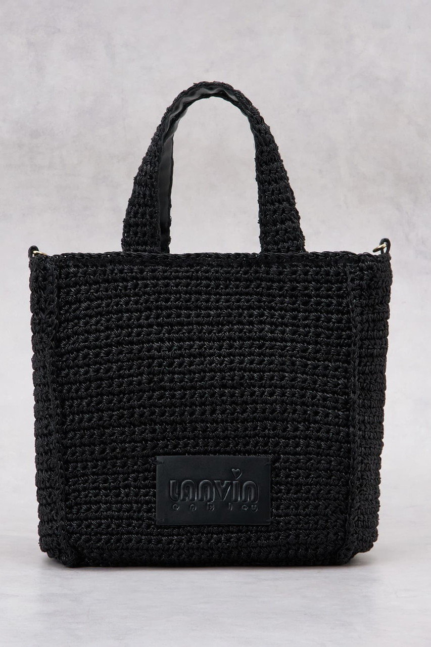 ランバン オン ブルー/LANVIN en Bleuの【予約販売】メタリック編み込みトートバッグ(ブラック/3646007)