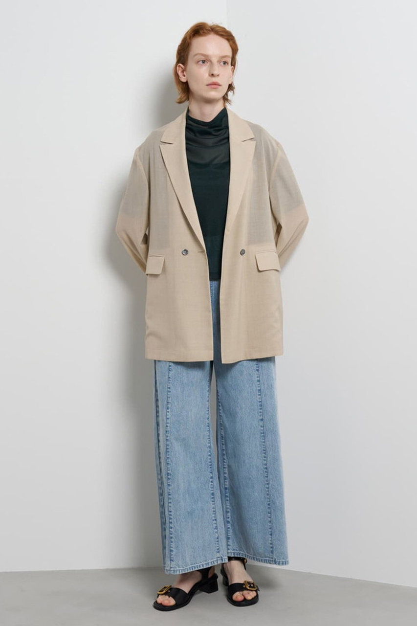 【ランバン】LANVIN テーラードジャケット　ウール　メンズ　ベージュ　Ｒ48 LANVIN en Bleu(ランバン オン ブルー)｜シアーウールテーラード