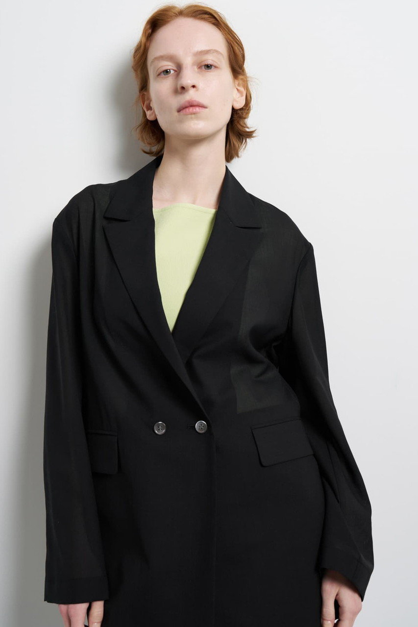 ランバン オン ブルー/LANVIN en Bleuの【予約販売】シアーウールテーラードジャケット(ブラック/3646211)