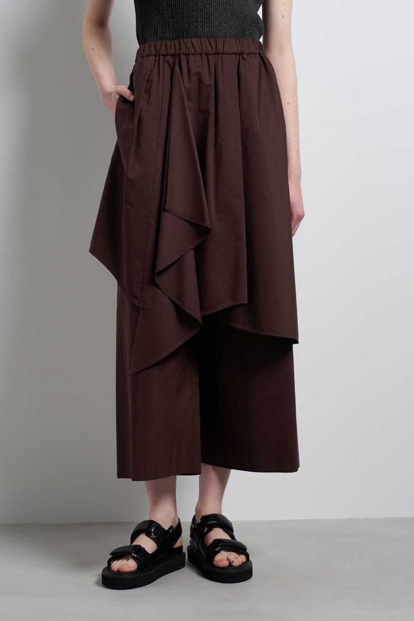 ランバン オン ブルー/LANVIN en Bleuの【予約販売】アシンメトリーレイヤードパンツ(ボルドー/3646410)