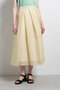 【予約販売】シアータックフレアスカート ランバン オン ブルー/LANVIN en Bleu イエロー