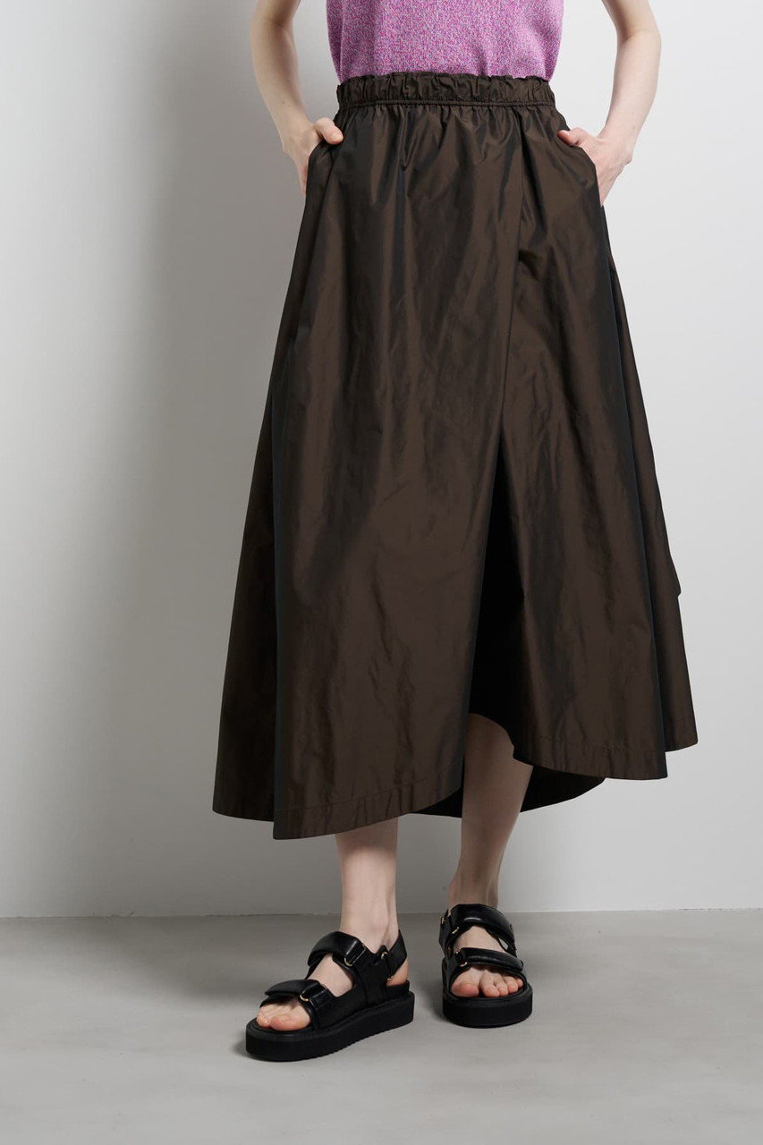 ランバン オン ブルー/LANVIN en Bleuの【予約販売】メモリータフタ2WAYスカート(ブラウン/3646509)