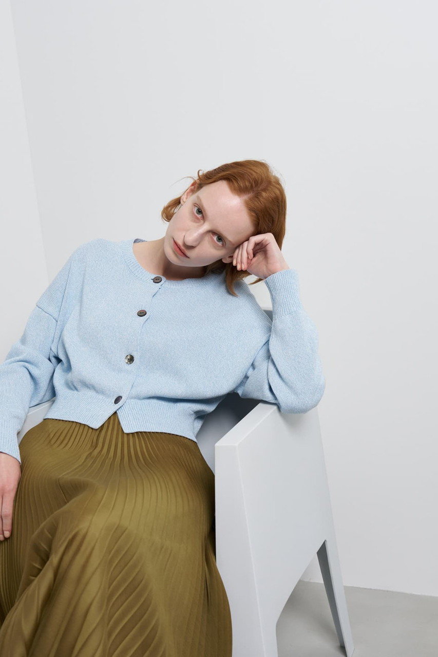 LANVIN en Bleu(ランバン オン ブルー)｜メランジニットカーディガン