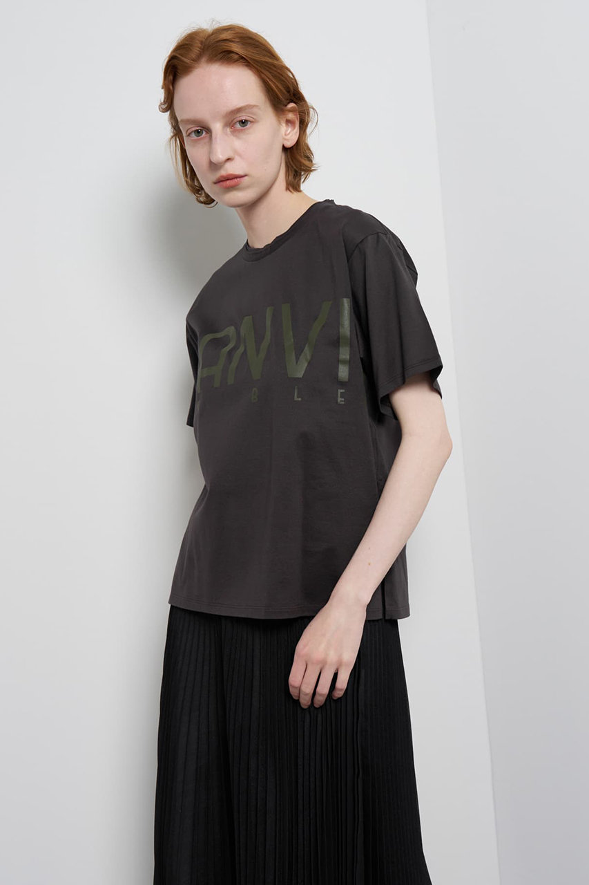 ランバン オン ブルー/LANVIN en Bleuの【予約販売】LANVIN EN BLEU ロゴＴシャツ(チャコールグレー/3634719)