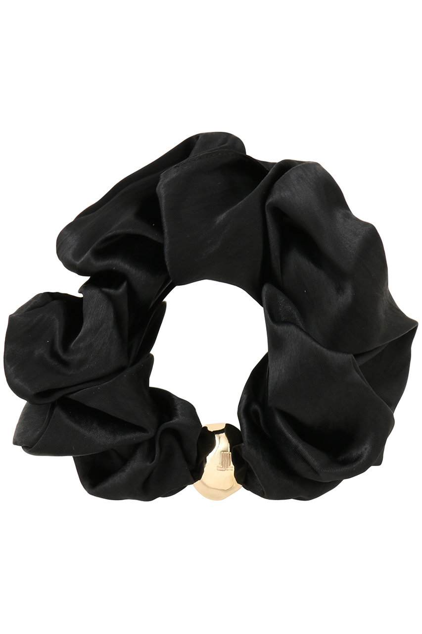 ランバン オン ブルー/LANVIN en Bleuのメタルリングサテンシュシュ(ブラック/3616041)