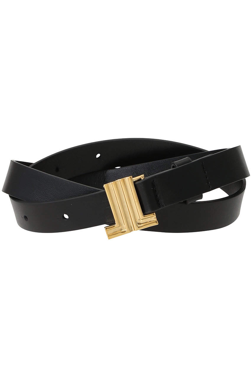 ランバン オン ブルー/LANVIN en BleuのＪＬメタルバックルレザーベルト(ブラック/3616050)