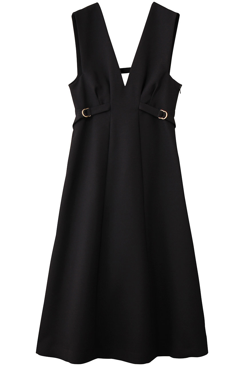 ランバン オン ブルー/LANVIN en Bleuのダブルクロスジャンバースカート(ブラック/3616303)