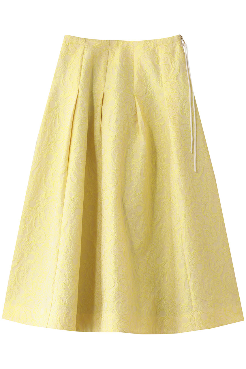 ランバン オン ブルー/LANVIN en Bleuのペイズリージャガードタックスカート(イエロー/3616501)