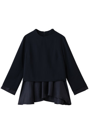 ランバン オン ブルー/LANVIN en Bleuのトリアセテートコンビブラウス(110400/110403)