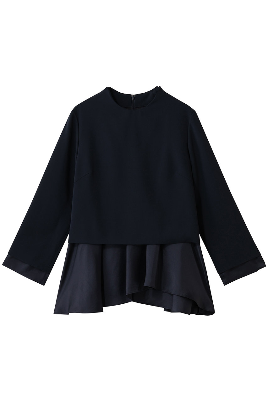 ランバン オン ブルー（LANVIN en Bleu）/トリアセテートコンビブラウス LANVIN en Bleu(ランバン オン ブルー)｜トリアセテートコンビブラウス