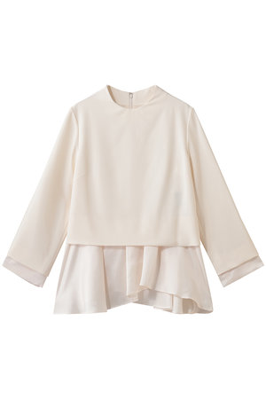 ランバン オン ブルー/LANVIN en Bleuのトリアセテートコンビブラウス(110400/110403)