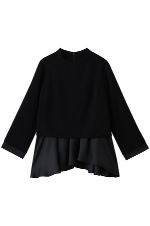 ランバン オン ブルー/LANVIN en Bleuのトリアセテートコンビブラウス(110400/110403)