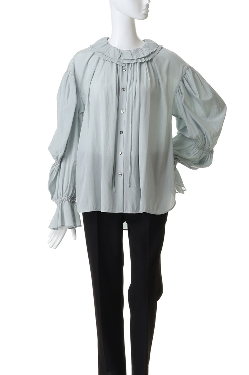 ランバン オン ブルー（LANVIN en Bleu）/トリアセローンフリルカラーブラウス LANVIN en Bleu(ランバン オン ブルー)｜トリアセローンフリルカラー