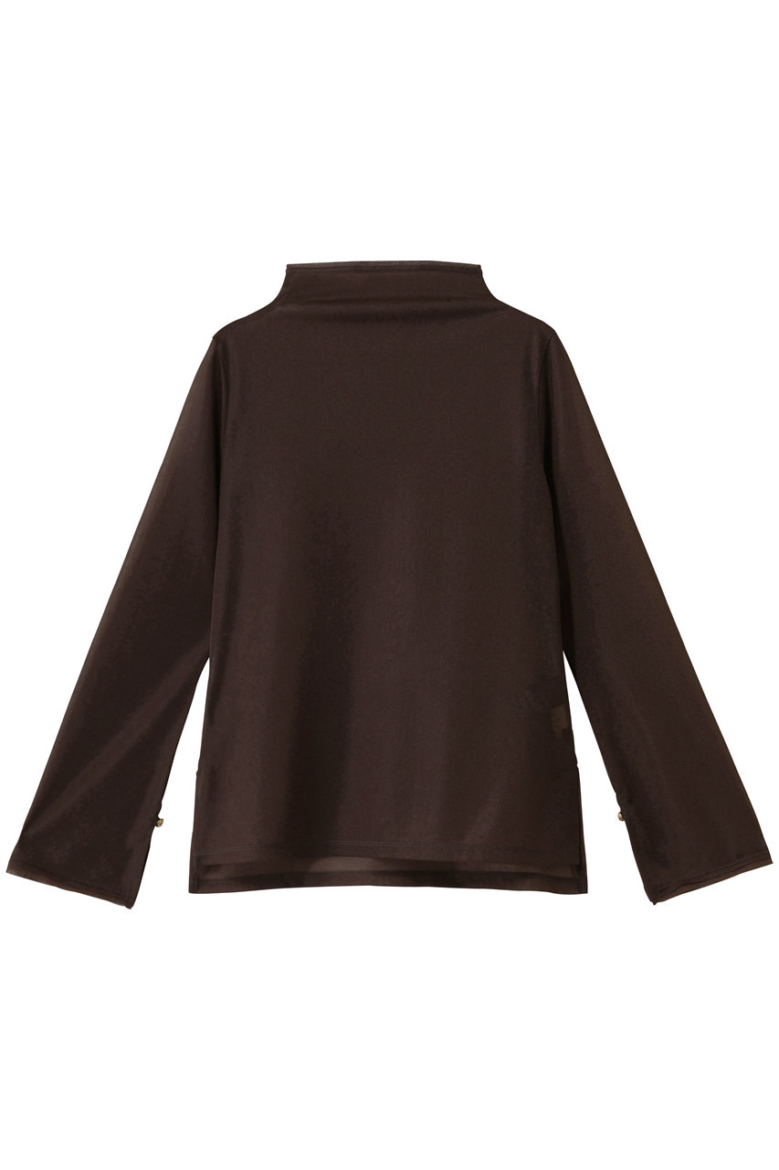 ランバン オン ブルー/LANVIN en Bleuのシアートリコットフレアスリーブカットソー(ブラウン/3616704)