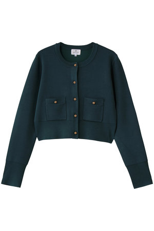 ランバン オン ブルー/LANVIN en Bleuのダブルフェイスショートカーディガン(110300/110303)