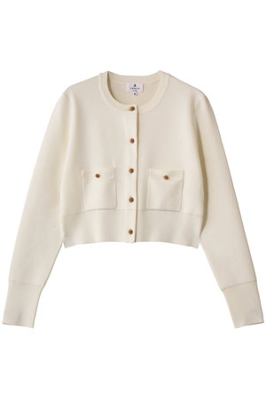 ランバン オン ブルー/LANVIN en Bleuのダブルフェイスショートカーディガン(110300/110303)