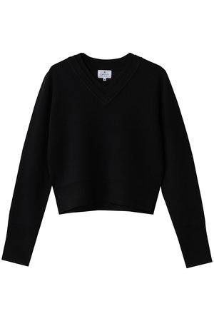 ランバン オン ブルー/LANVIN en BleuのダブルフェイスＶネックニット(110300/110301)