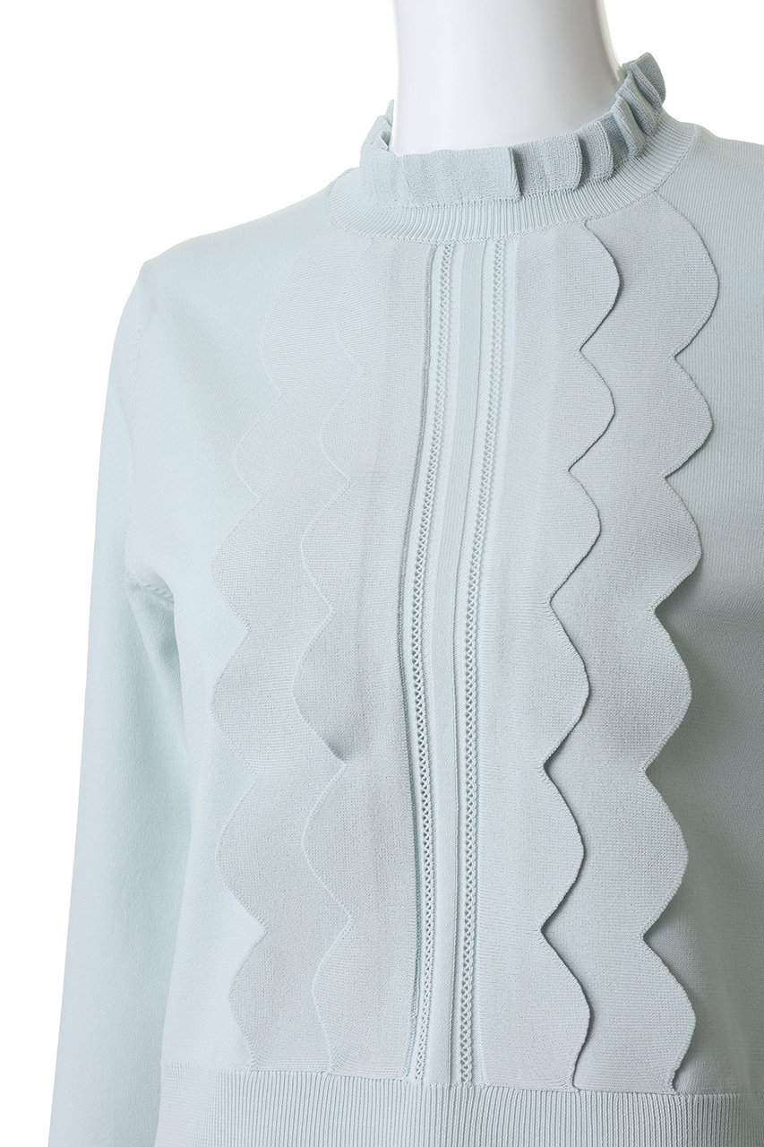 LANVIN en Bleu(ランバン オン ブルー)｜スカラフリルニット/サックス