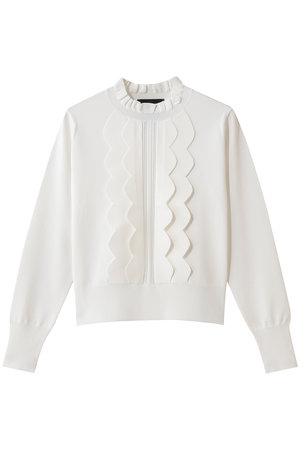 ランバン オン ブルー/LANVIN en Bleuのスカラフリルニット(110300/110301)