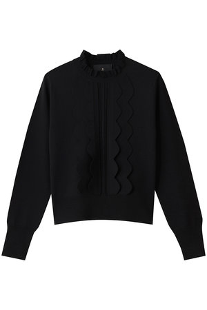 ランバン オン ブルー/LANVIN en Bleuのスカラフリルニット(110300/110301)