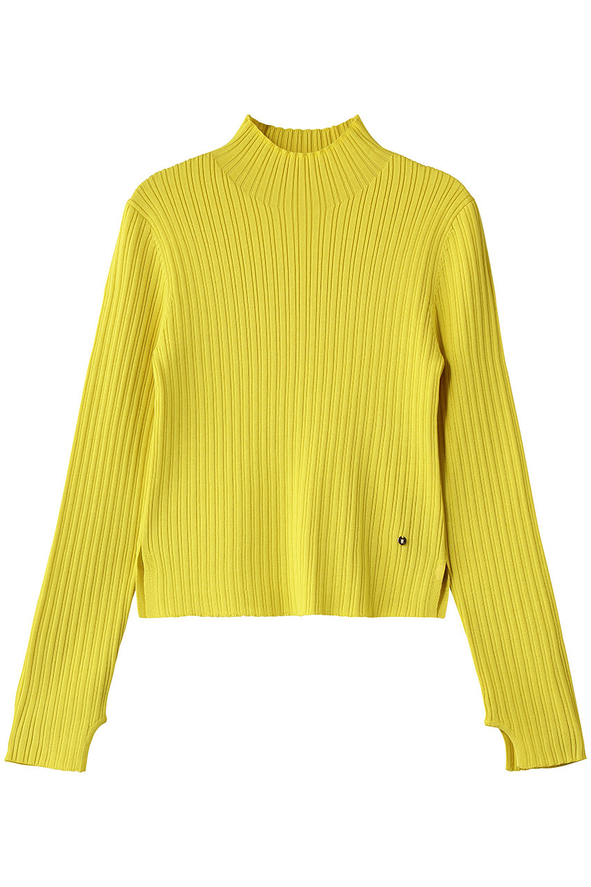 LANVIN en Bleu ランダムリブハイネックニット (イエロー, 38) ランバン オン ブルー ELLE SHOP