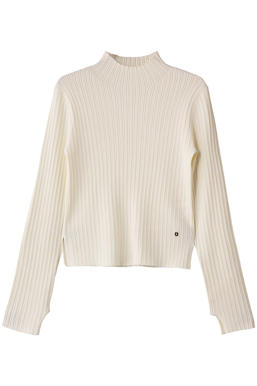 LANVIN en Bleu ランダムリブハイネックニット (オフ, 38) ランバン オン ブルー ELLE SHOP