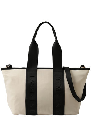 ランバン オン ブルー/LANVIN en Bleuのロゴテープワイドトートバッグ(120200/120201)