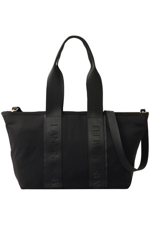 ランバン オン ブルー/LANVIN en Bleuのロゴテープワイドトートバッグ(120200/120201)