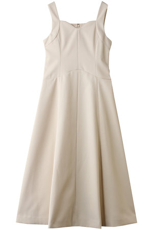 ランバン オン ブルー/LANVIN en Bleuのマットサテンフレアワンピース(110500/110503)