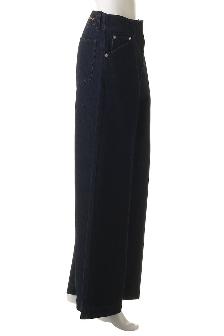 新品　LANVIN ランバン　ワイドパンツ LANVIN en Bleu(ランバン オン ブルー)｜コットンギャバワイドパンツ