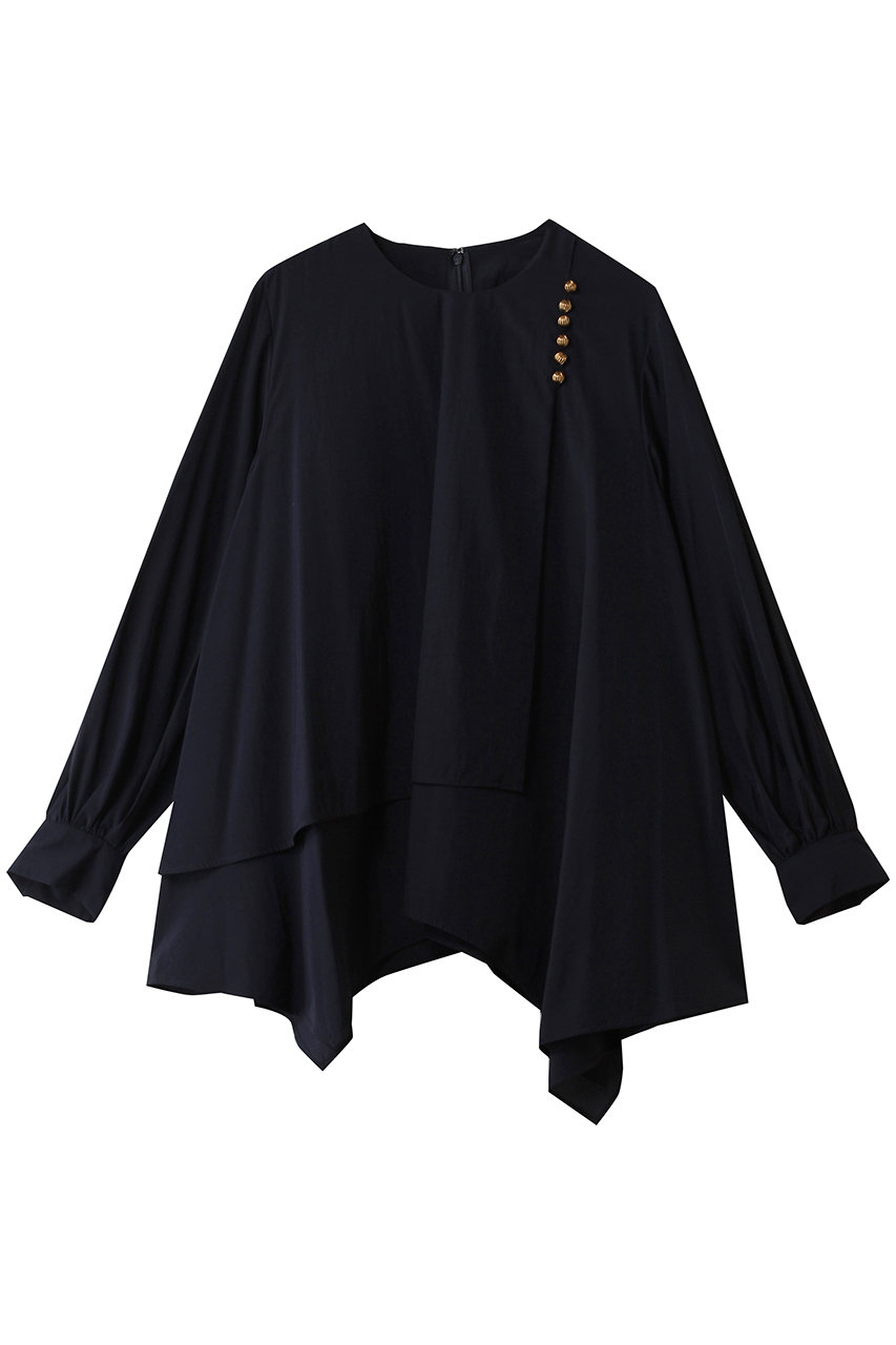ランバン オン ブルー/LANVIN en Bleuのトリアセローンフレアブラウス(ネイビー/3616603)