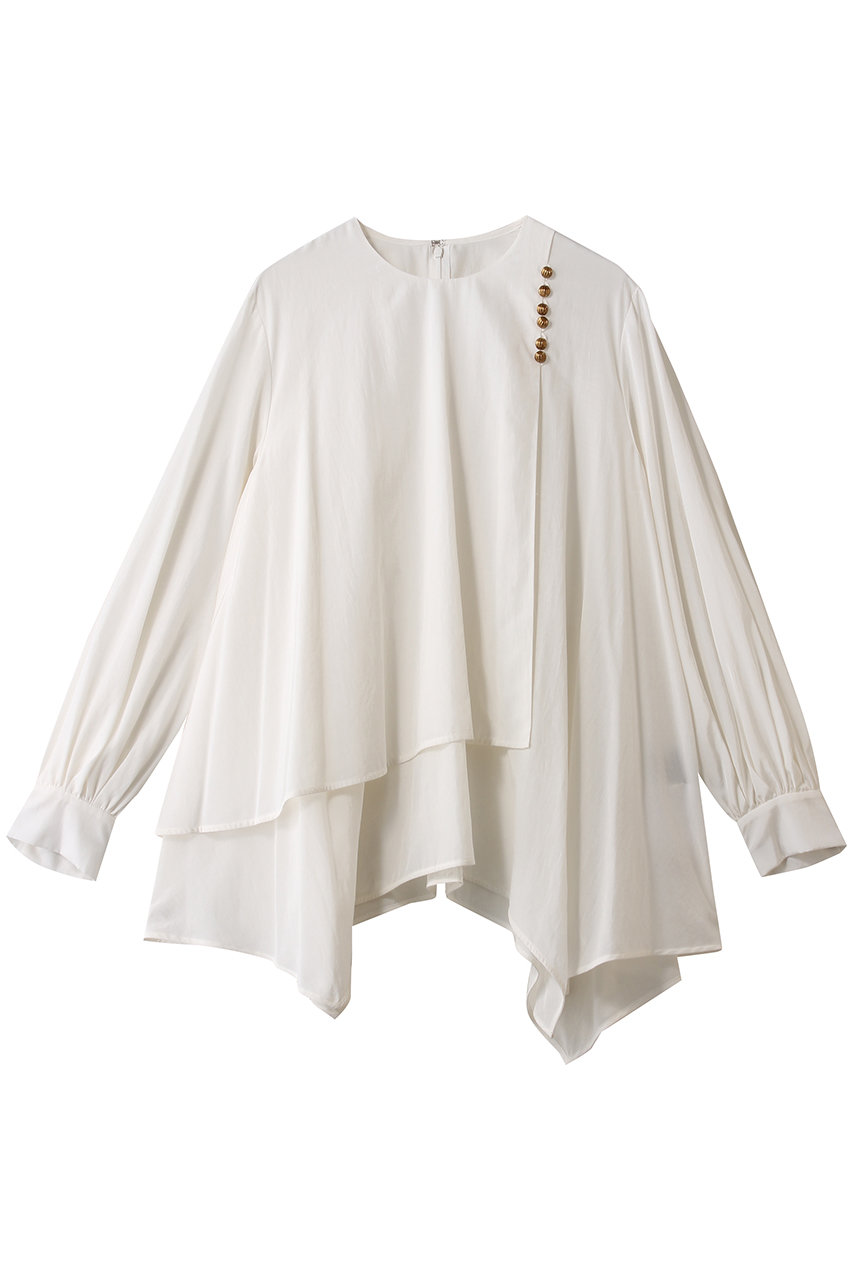 ランバン オン ブルー/LANVIN en Bleuのトリアセローンフレアブラウス(オフ/3616603)