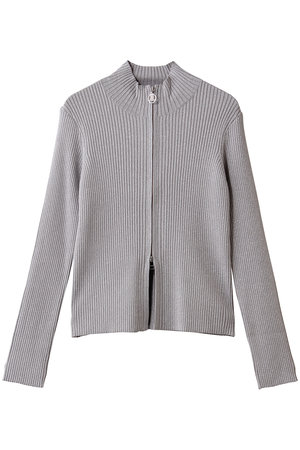 ランバン オン ブルー/LANVIN en Bleuのラメジップアップリブニット(110300/110301)