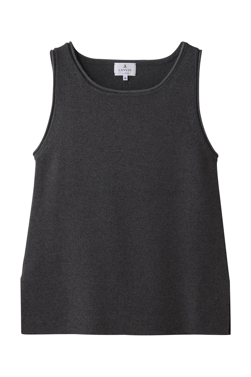 ランバン オン ブルー/LANVIN en Bleuのラメノースリーブニット(チャコールグレー/3616809)