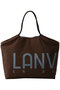 ロゴドロストトートバッグ ランバン オン ブルー/LANVIN en Bleu ブラウン