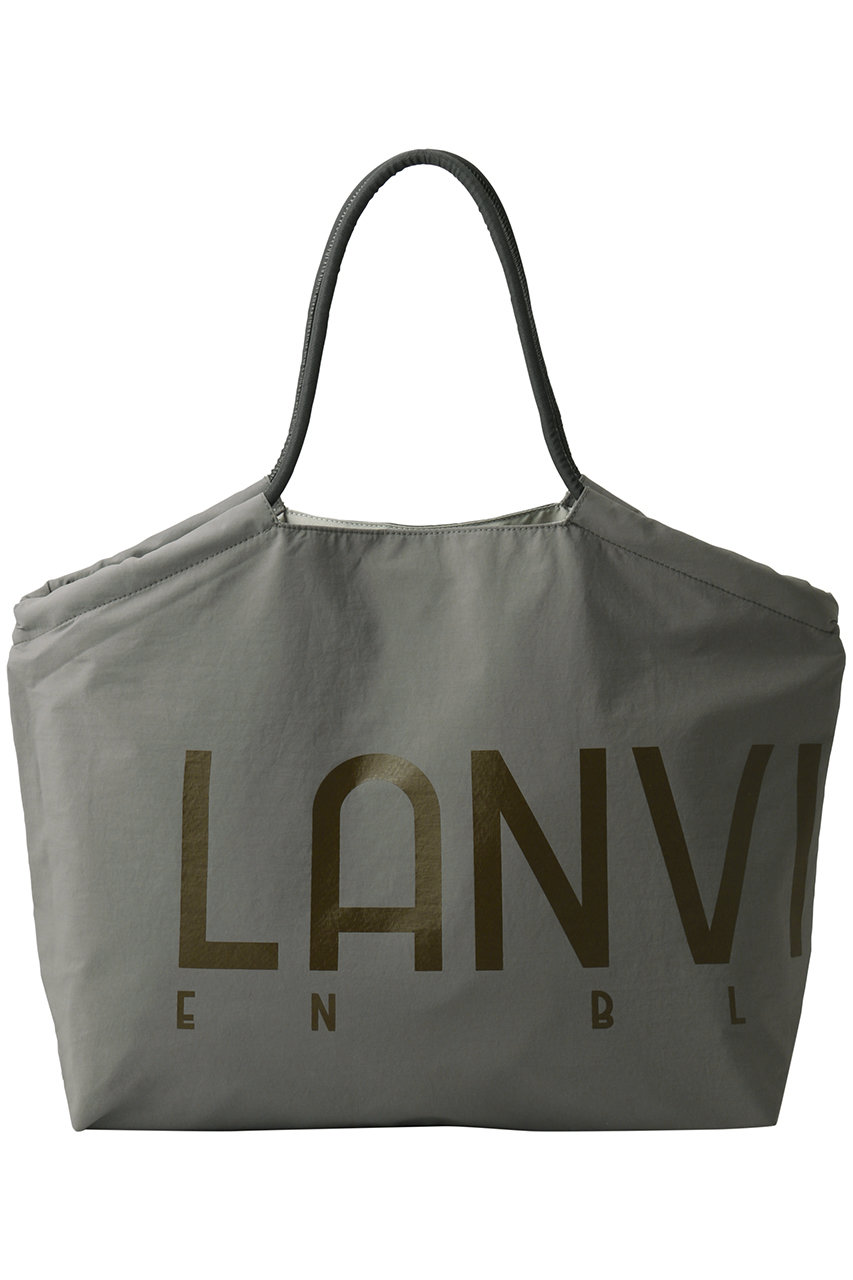 ランバン オン ブルー/LANVIN en Bleuのロゴドロストトートバッグ(グレー/3614005)