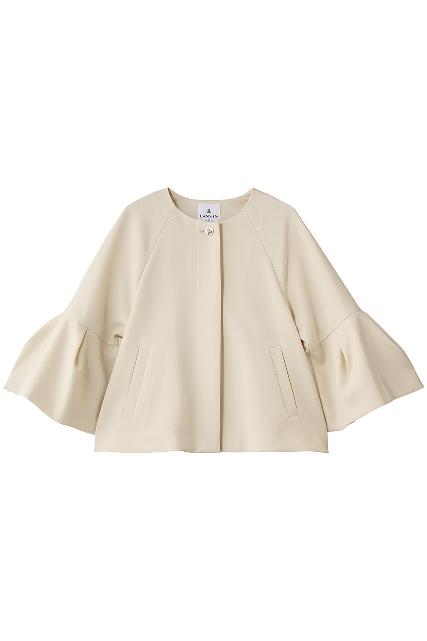 ランバン オン ブルー/LANVIN en Bleuのダブルクロスタックスリーブジャケット(オフ/3626205)