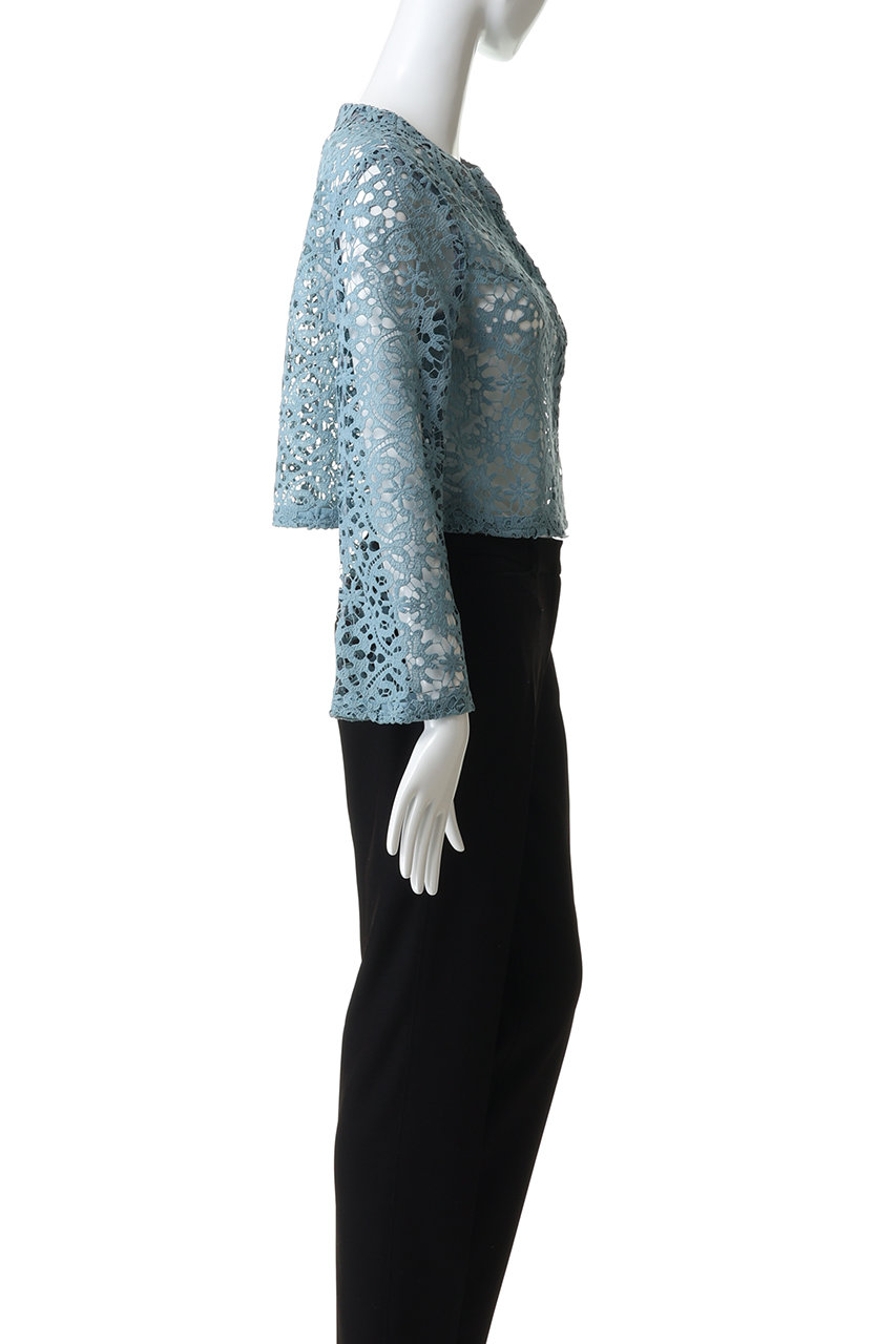 ランバンオンブルー　ノーカラージャケット LANVIN en Bleu(ランバン オン ブルー)｜ケミカルレースノーカラー