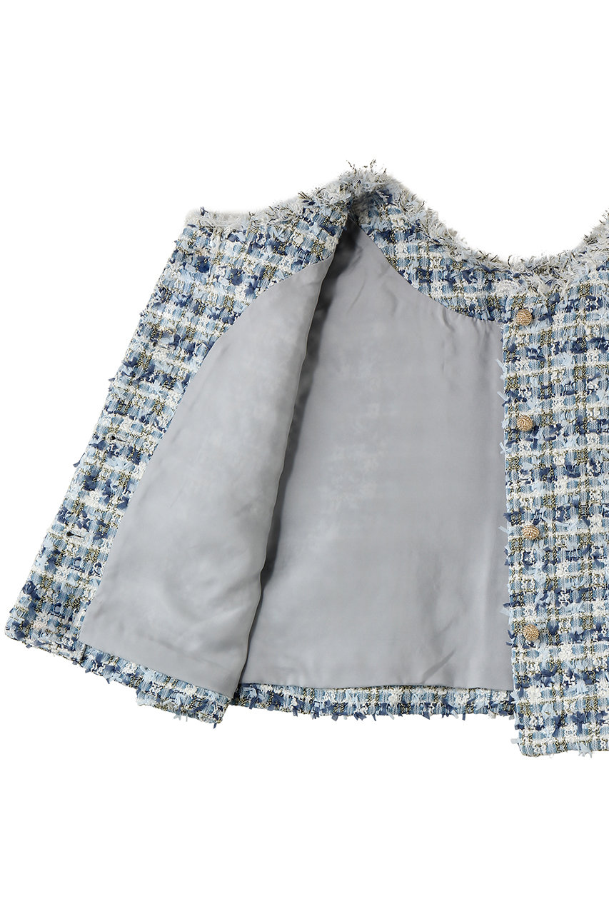 LANVIN en Bleu(ランバン オン ブルー)｜リボンヤーンツイードショート