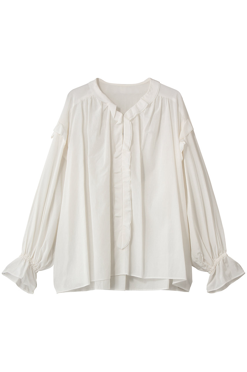 ランバン オン ブルー/LANVIN en Bleuのトリアセローンラッフルブラウス(オフ/3626610)