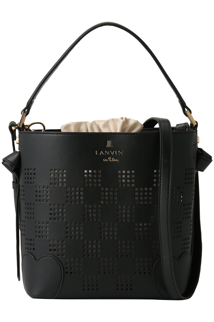ランバン オン ブルー/LANVIN en Bleuのペルフォレ パンチングショルダーバッグ(ブラック/3629012)