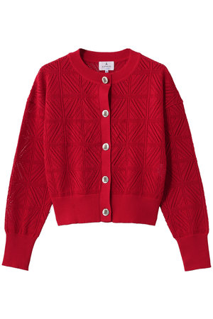 ランバン オン ブルー/LANVIN en BleuのJLメタルボタンレースニットカーディガン(110300/110303)