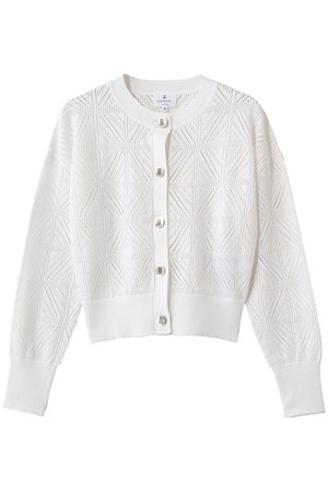 ランバン オン ブルー/LANVIN en BleuのJLメタルボタンレースニットカーディガン(110300/110303)