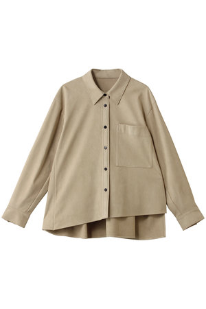 ランバン オン ブルー/LANVIN en Bleuのフェイクスエードフレアシャツ(110400/110403)