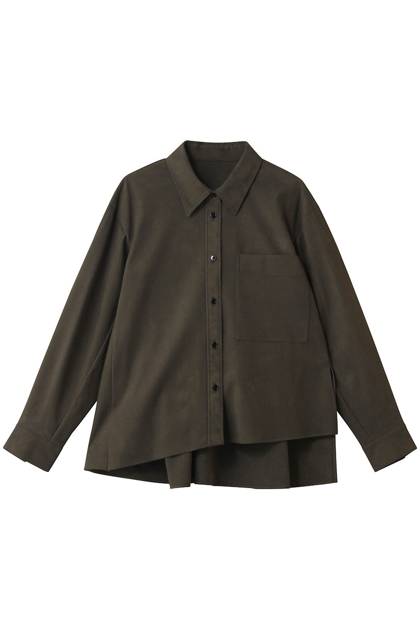 ランバン オン ブルー/LANVIN en Bleuのフェイクスエードフレアシャツ(ブラウン/3624627)