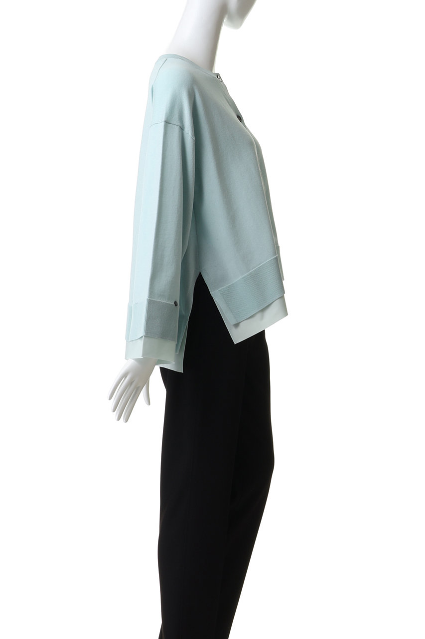 Lanvin en Bleu グリーン　カーディガン ダブルフェイスショートカーディガン|LANVIN en Bleu | LANVIN en Bleu