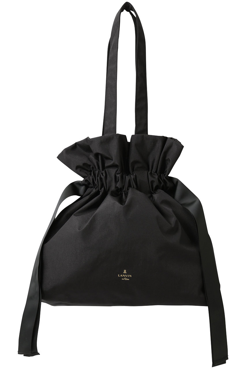 ランバン オン ブルー/LANVIN en Bleuのグログランギャザートートバッグ(ブラック/3634008)