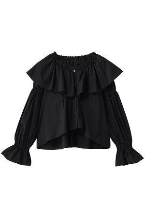 ランバン オン ブルー/LANVIN en Bleuのギャザーフリルブラウス(110400/110403)