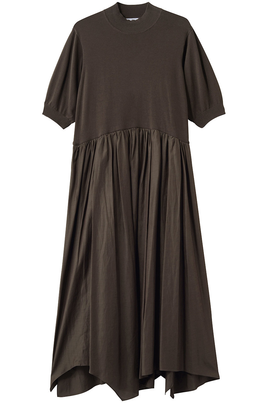 ランバン オン ブルー/LANVIN en Bleuのニットドッキングワンピース(ブラウン/3636312)